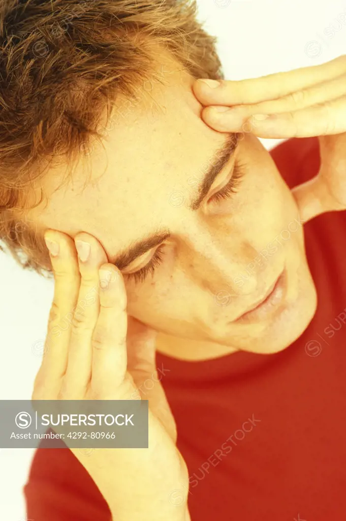 Man having headache