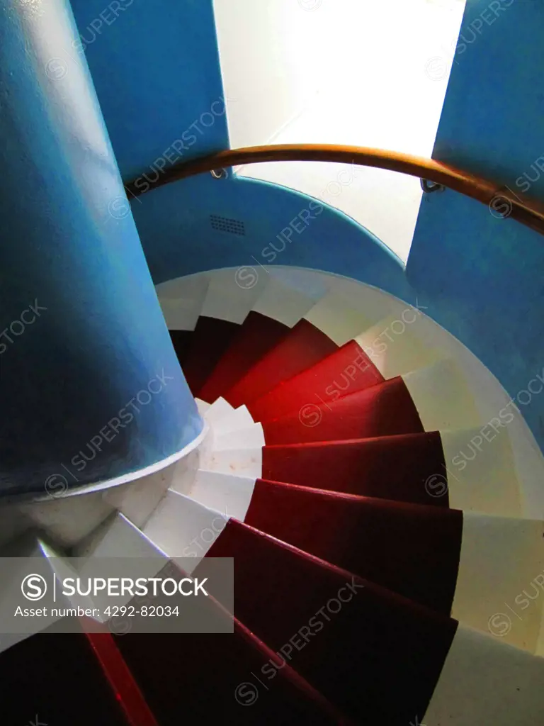 UK, Scotland, Mull of Galloway, Lighthouse, Spiral staircase