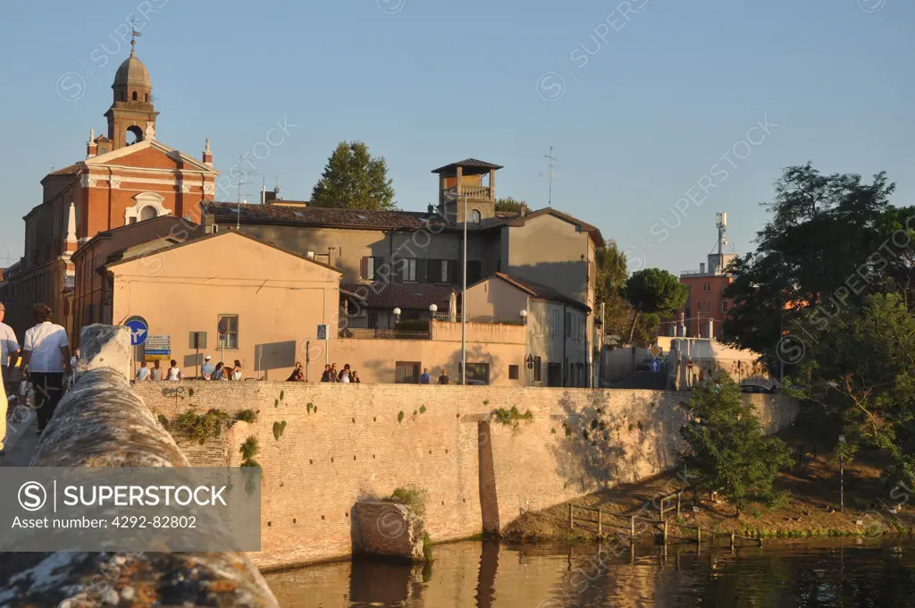 Italy, Emilia Romagna, Rimini, Tiberio bridge