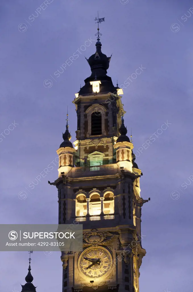 France, Lille, Bell Tower of New stock exchange building