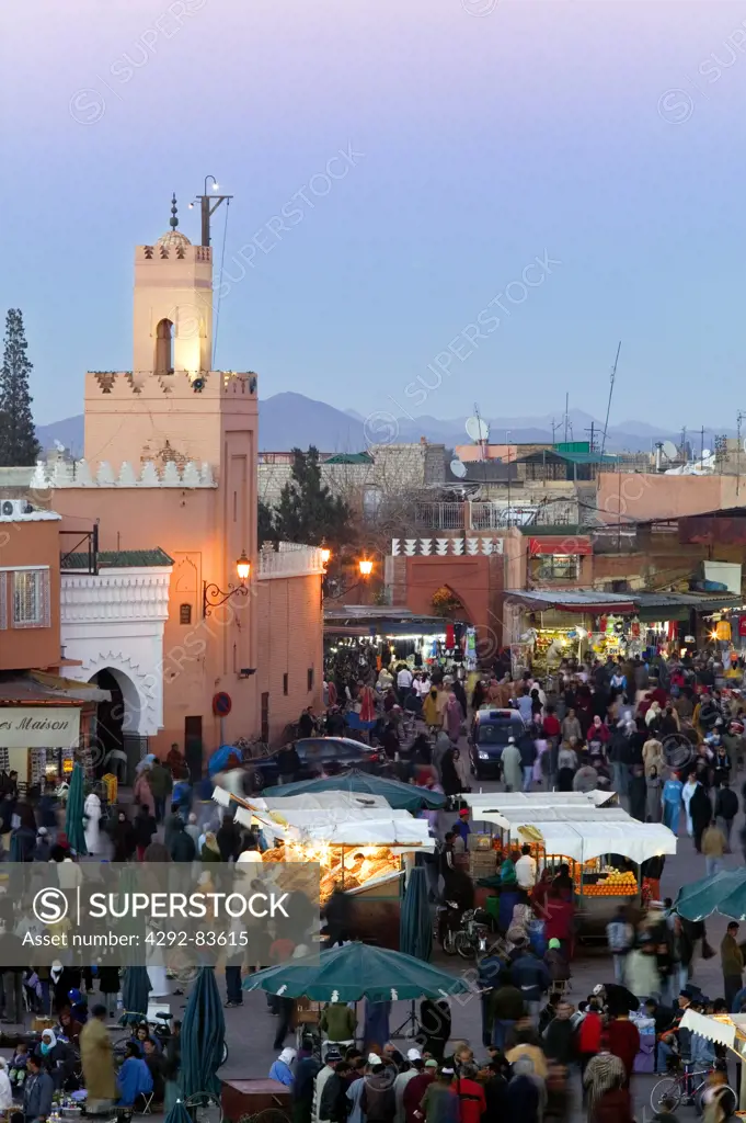 Morocco, Marrakech. Jemaa el Fna Square