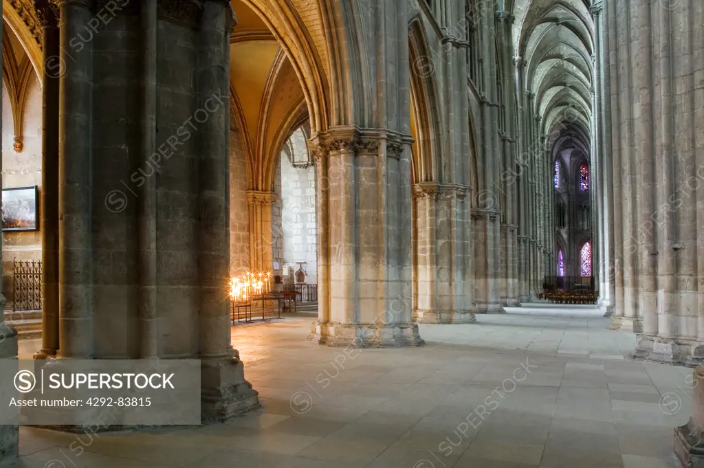 France, Bourges, interior of Saint Etienne cathedral