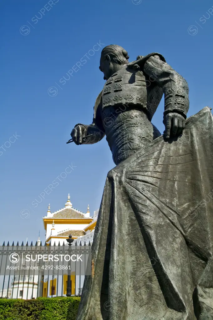 Spain, Andalusia, Seville. Statue of a bullfighter