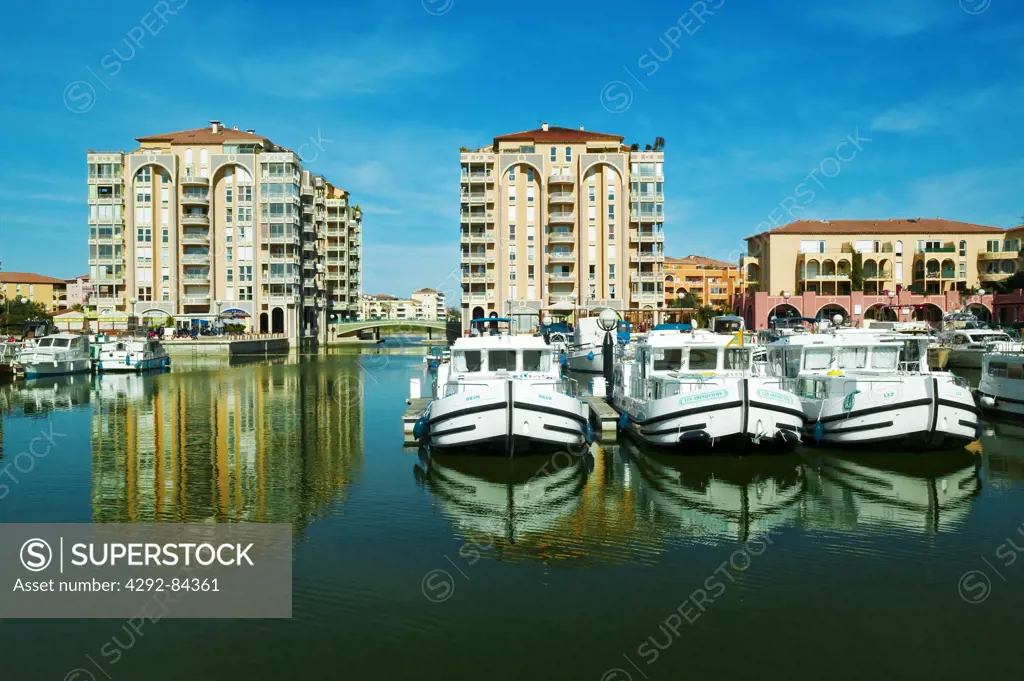 France, Languedoc-Roussillon, Lattes, Port Ariane, Harbour.