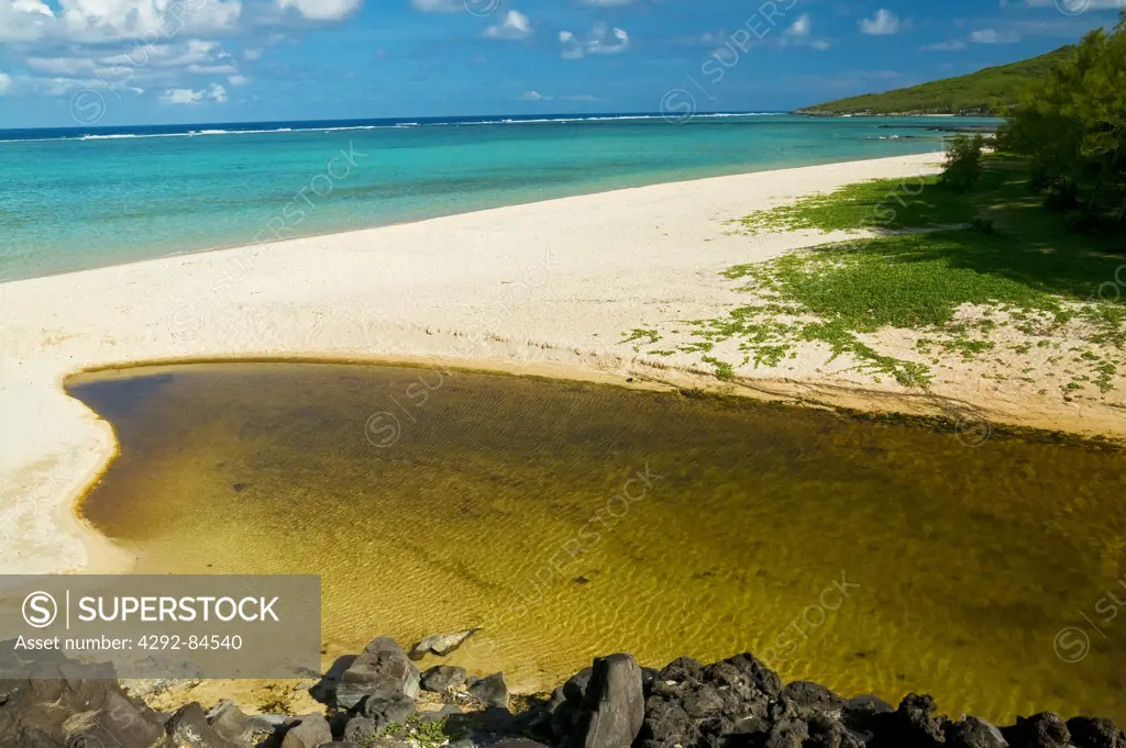 Mauritius, Rodrigues Islands, Baie Aux Huitres, Beach