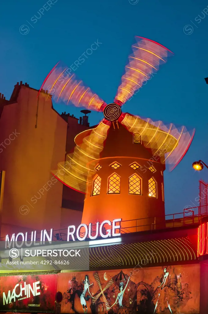 France, Paris, the Moulin Rouge