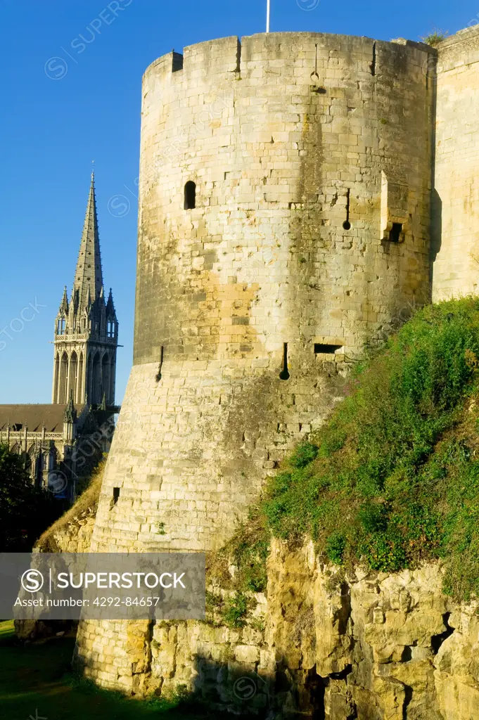 France, Normandy, Calvados, Caen, the castle and Saint Pierre church