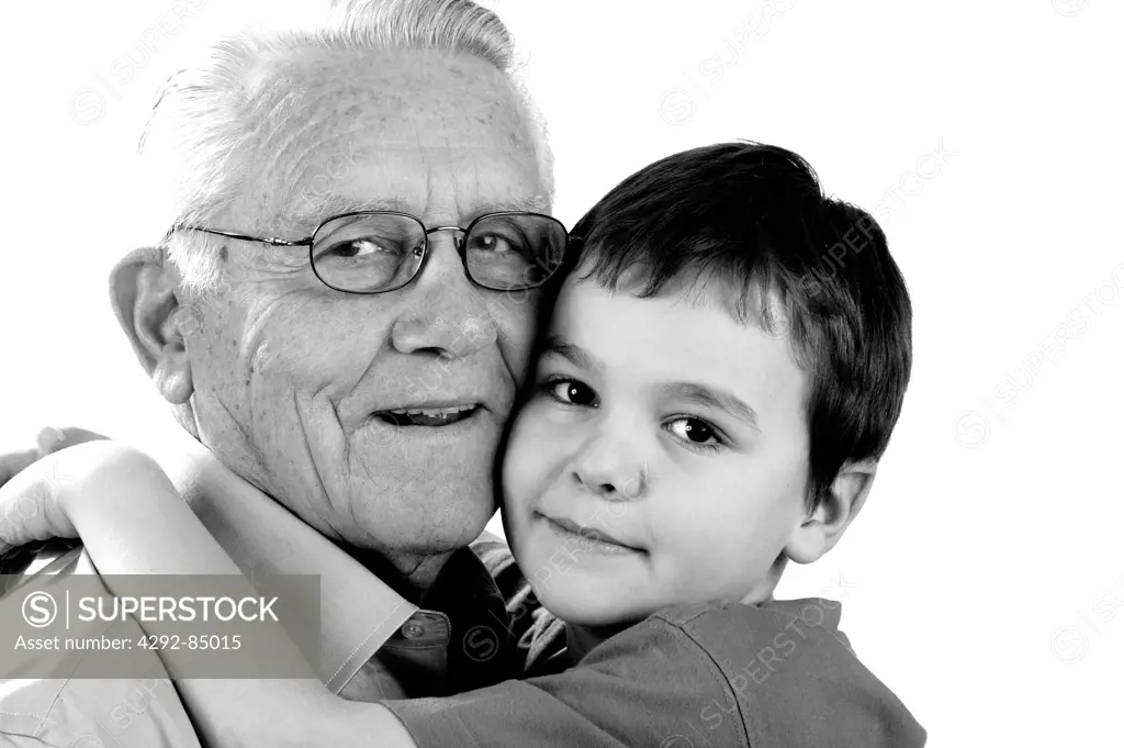 Grandson and grandfather