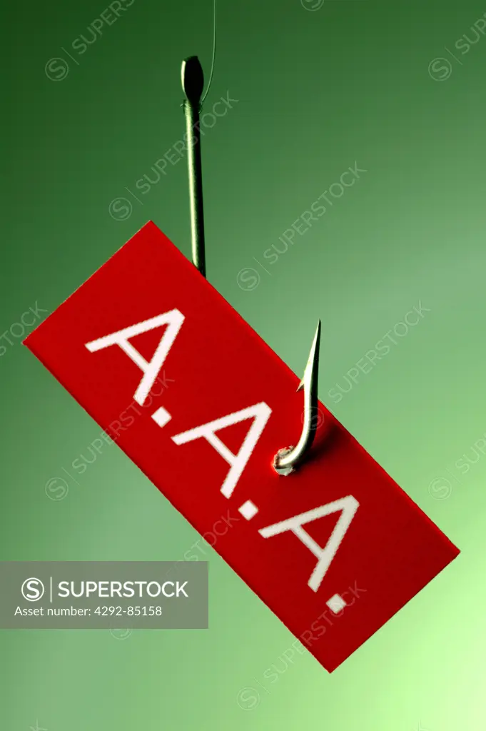 A.A.A. sign on a hook