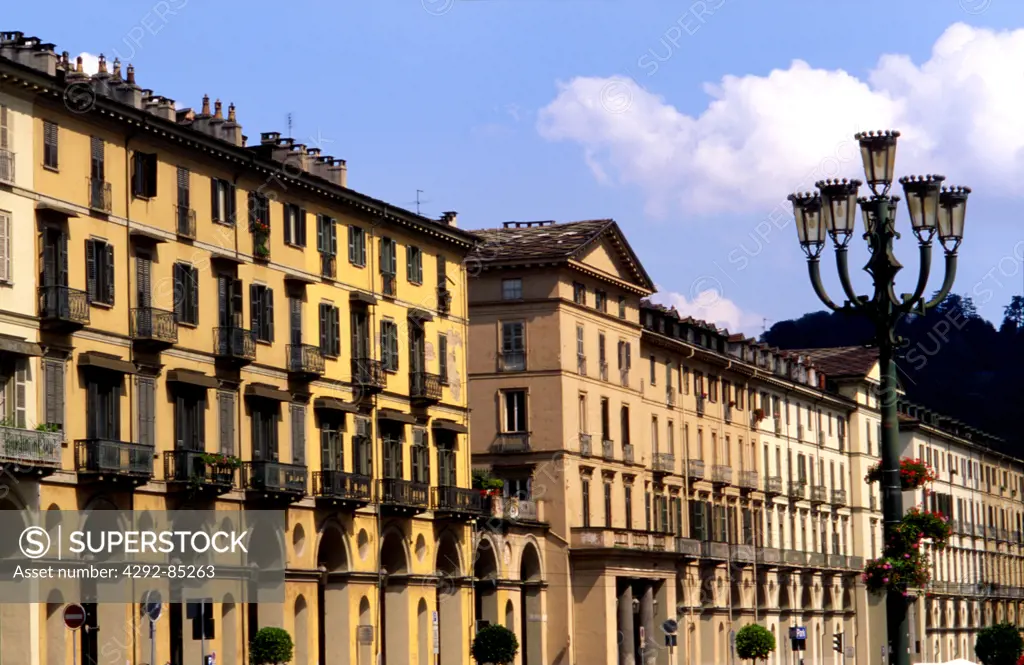 Italy, Piedmont, Turin. Piazza Vittorio