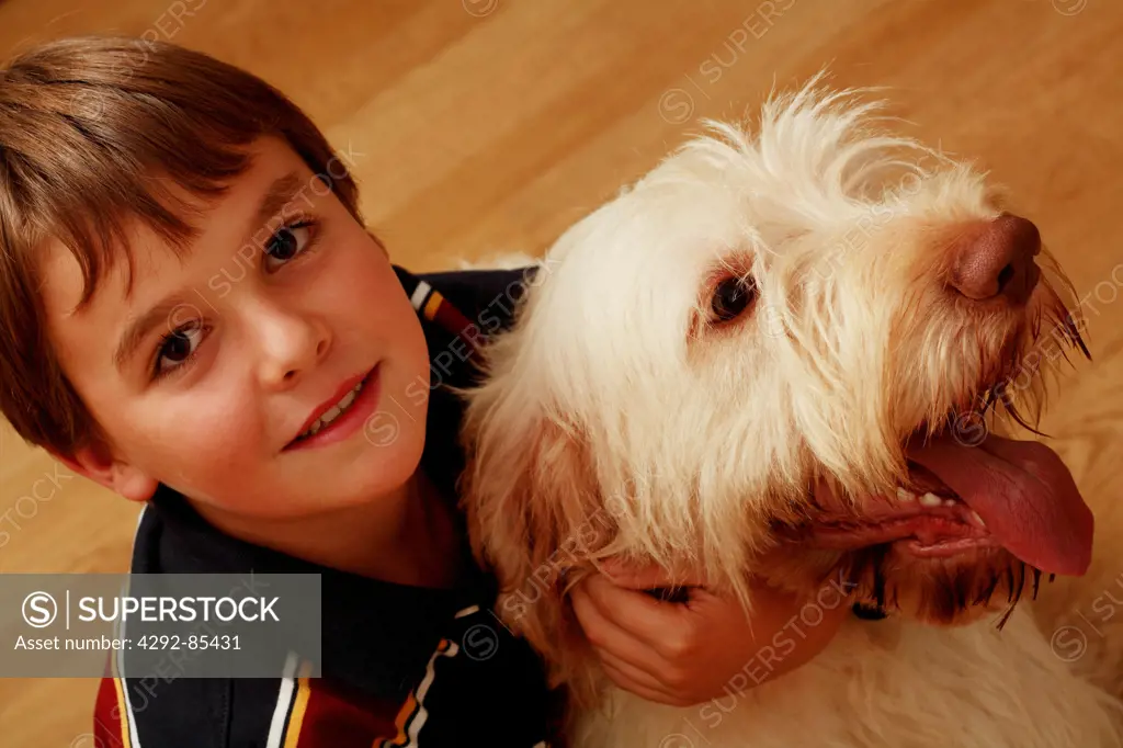 Boy's portrait with dog
