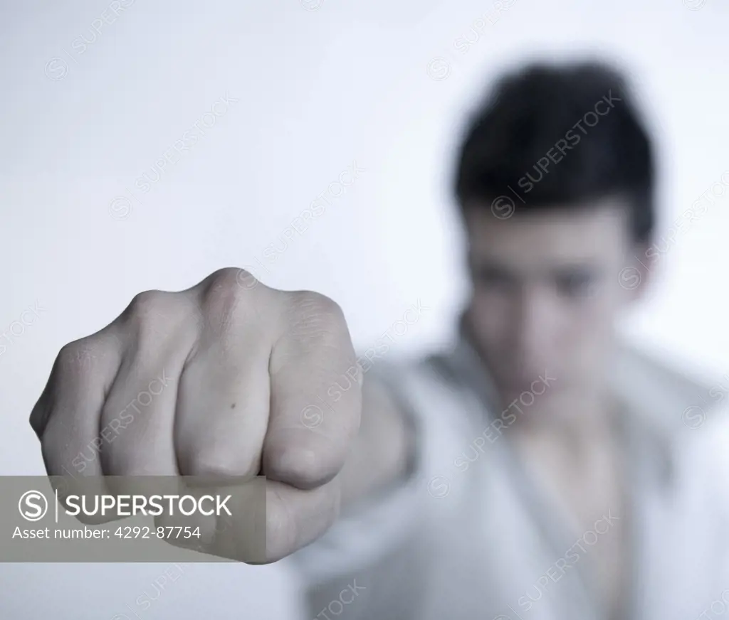 Man showing fist