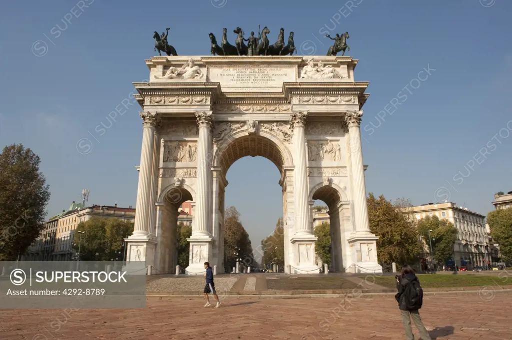 Italy, Lombardy, Milan, Arco della Pace