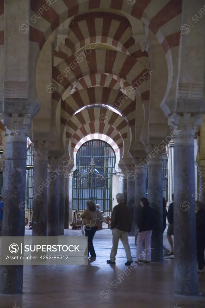 Spain, Andalusia, Cordoba, interior of the Mezquita
