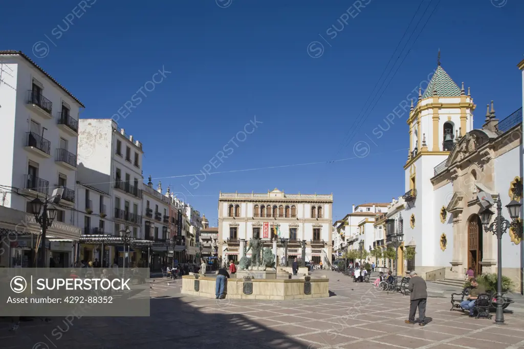 Spain, Andalusia, Ronda, Plaza del Socorro.