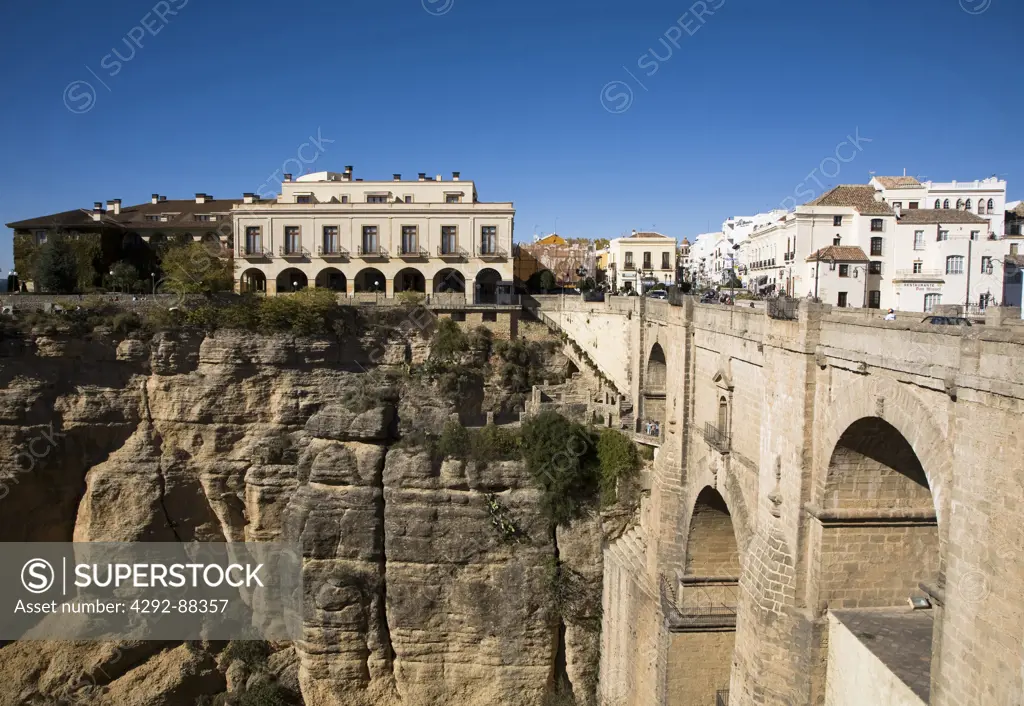 Spain, Andalusia, Ronda, Puente Nuevo Bridge