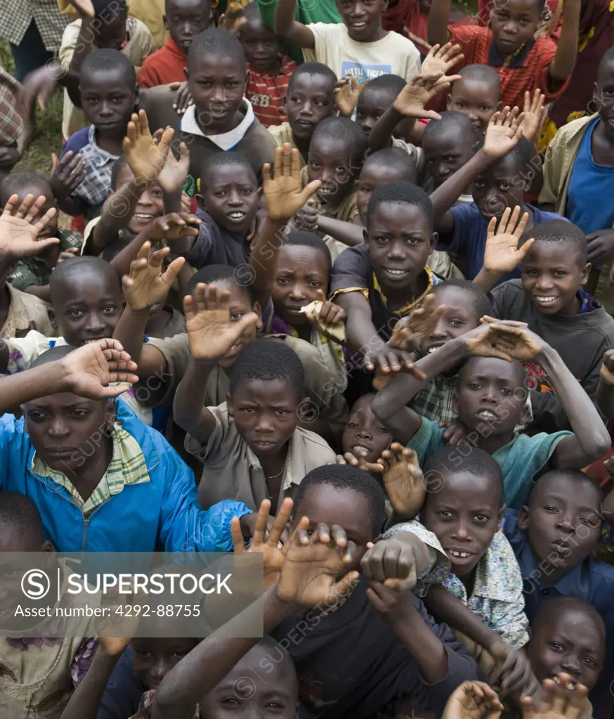 Africa, Burundi, group of children