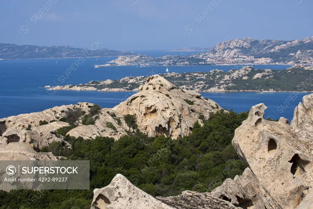 Italy, Sardinia, Sassari, Capo d'Orso, the granitie rocks