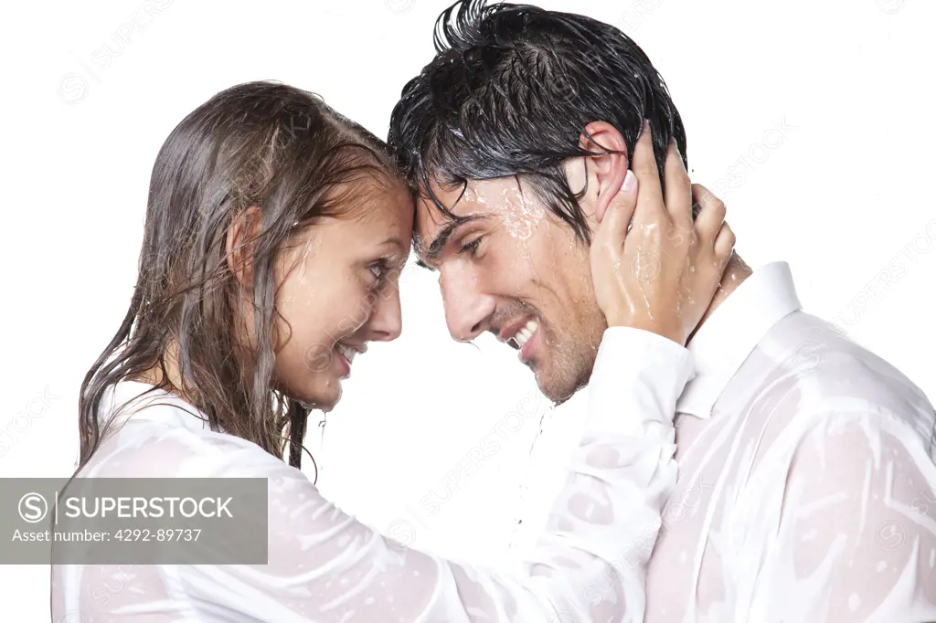Couple under the shower