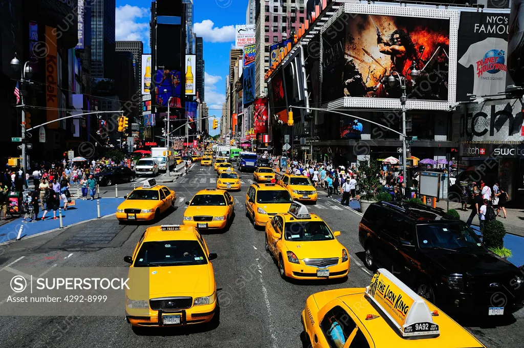 USA, New York, NYC, Taxis