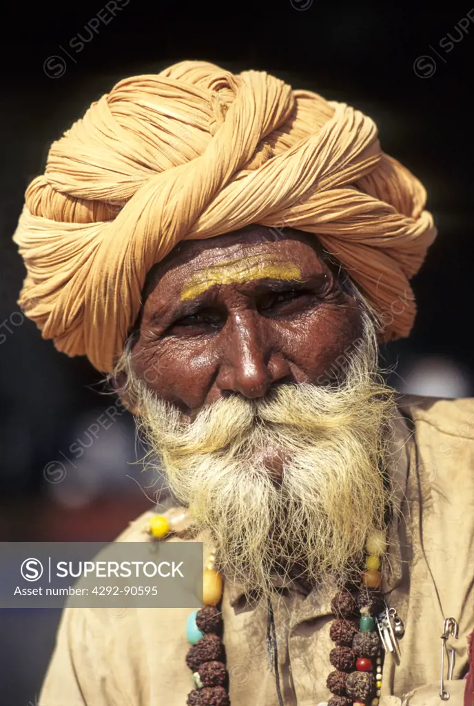 India, Rajasthan, holy man