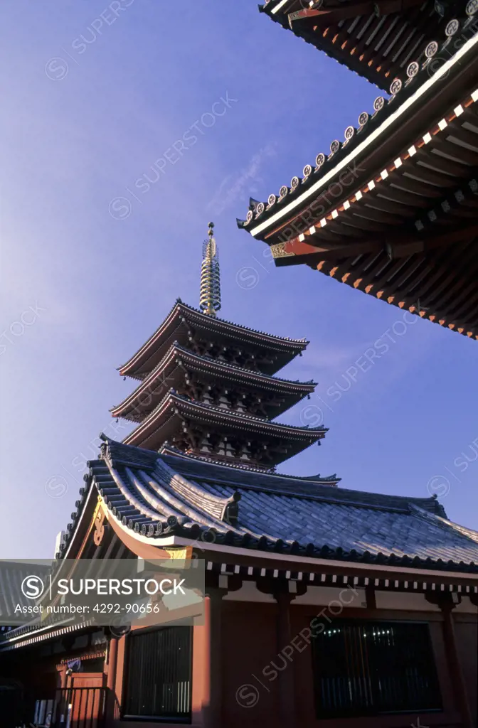 Japan, Tokyo Temple in Asakusa