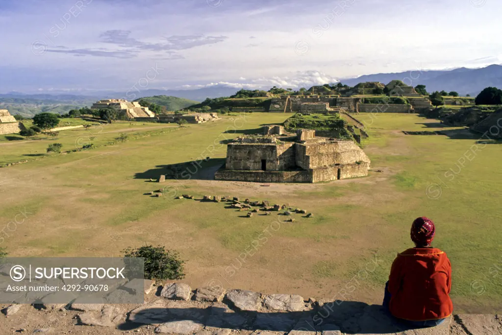 Mexico, Oaxaca, Monte Alban, Zapotec ruins
