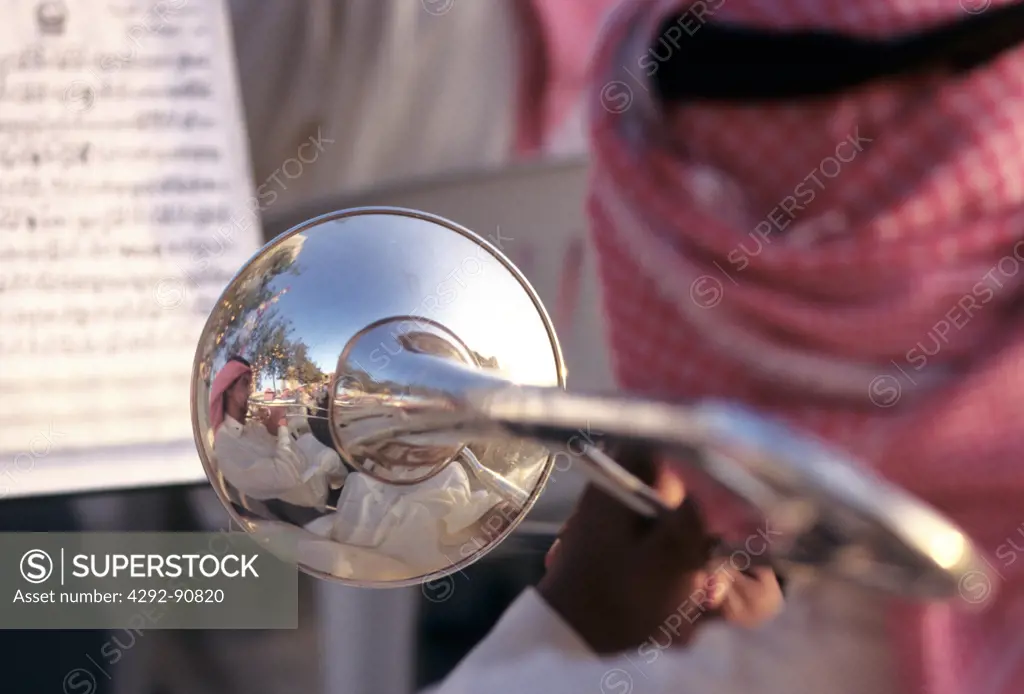 Men playing trompet, Dubay, UAE