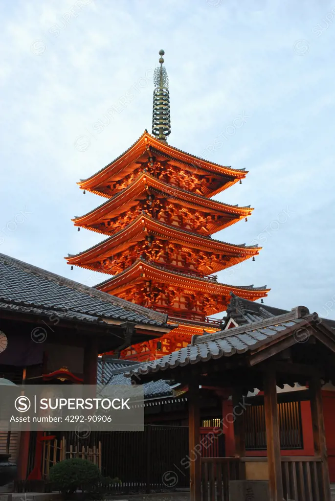 Japan, Tokyo Temple in Asakusa Temple