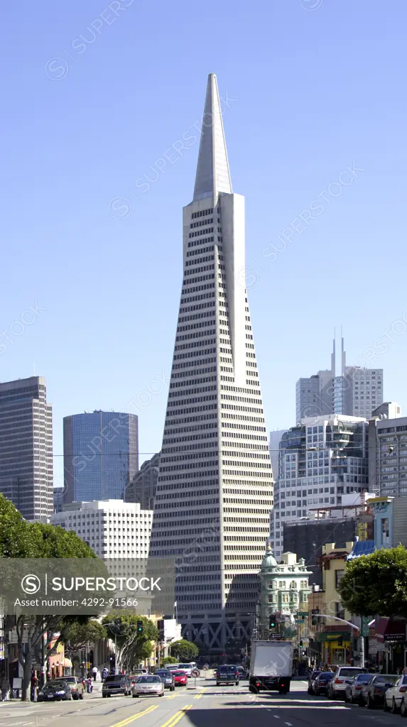 USA, California, San Francisco. The Transamerica Pyramid