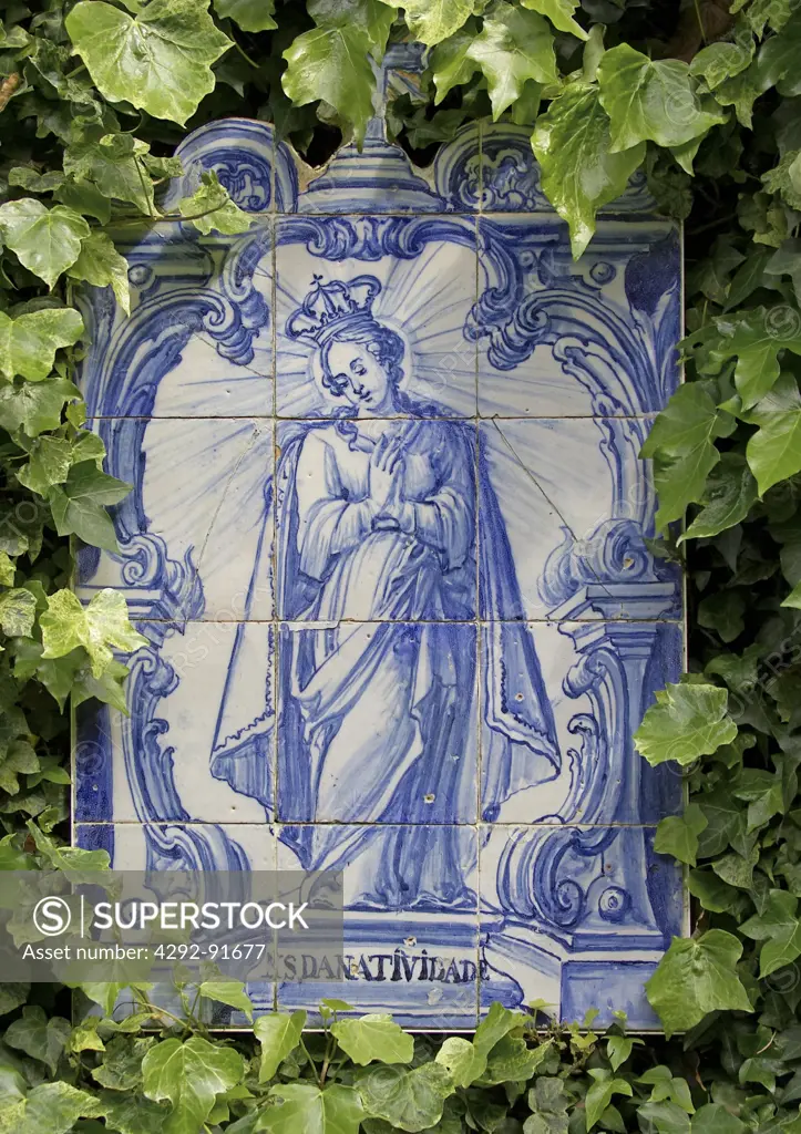 Portugal, Virgin Mary on traditional tiles