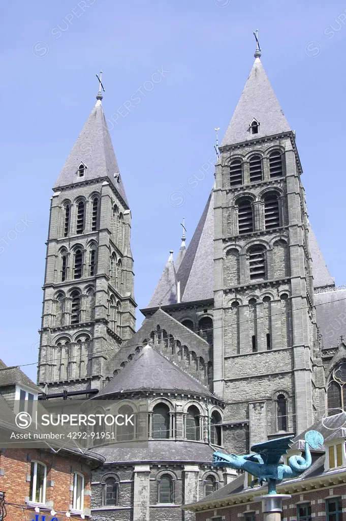 Belgium, Hainaut province, Tournai .The cathedrale Our-Lady built in XII