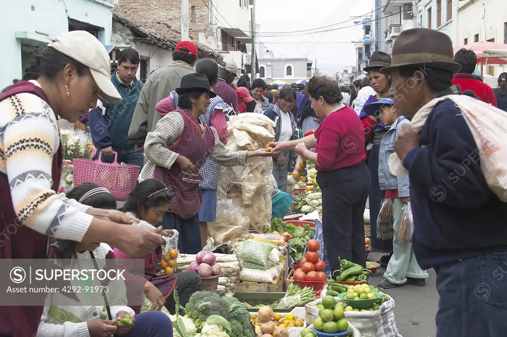 Ecuador, the market of Riobamba
