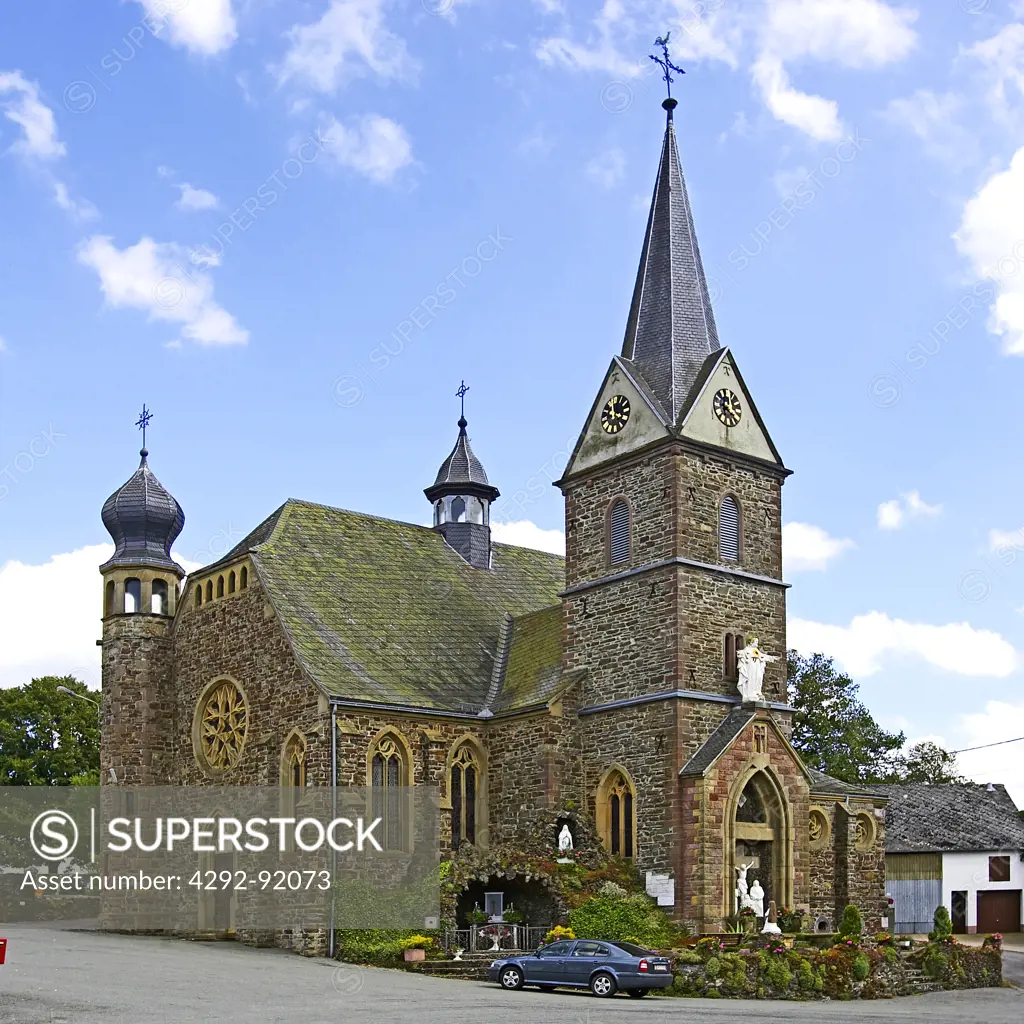 Belgium, Neidinger village, Liege province, the church