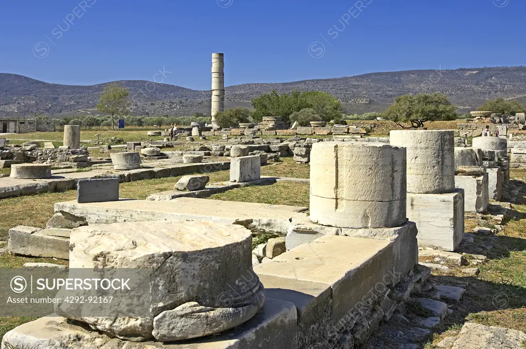 Greece, Samos, ruins of Herakles ruins