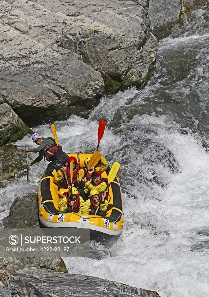 France, Hautes Alpes, Regional park of Queyras, Guil gorge, rafting