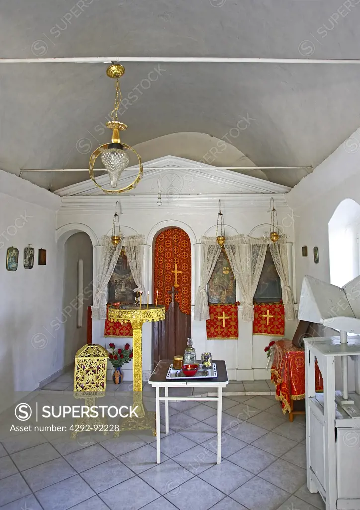 Greece , Greek Islands ,Samos, Mavratzéi area, orthodox chapel