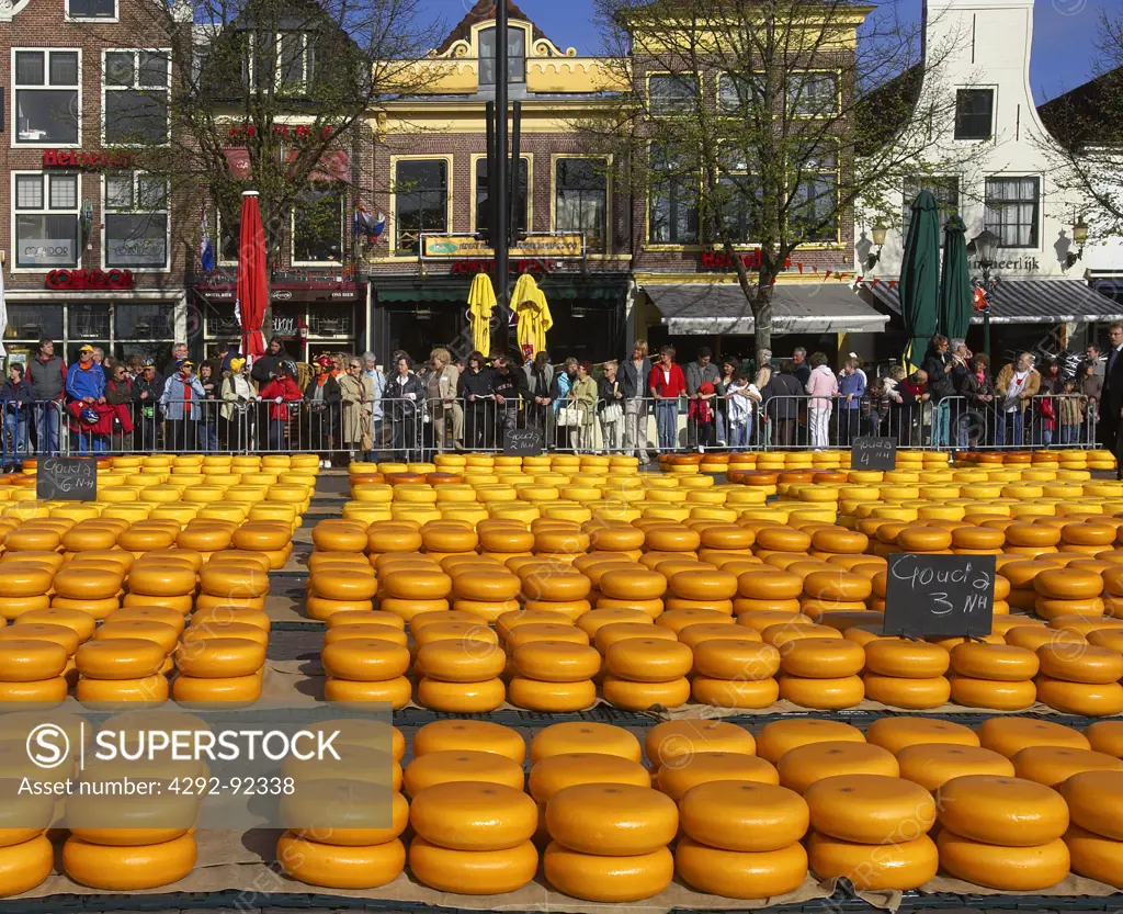 Europe, Netherlands, North Netherlands, Alkmaar, Cheese Market , Waagplein square