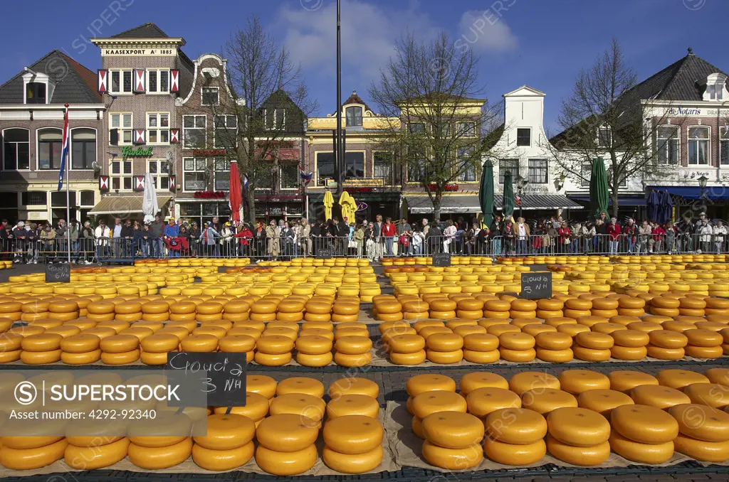Europe, Netherlands, North Netherlands, Alkmaar, Cheese Market , Waagplein square