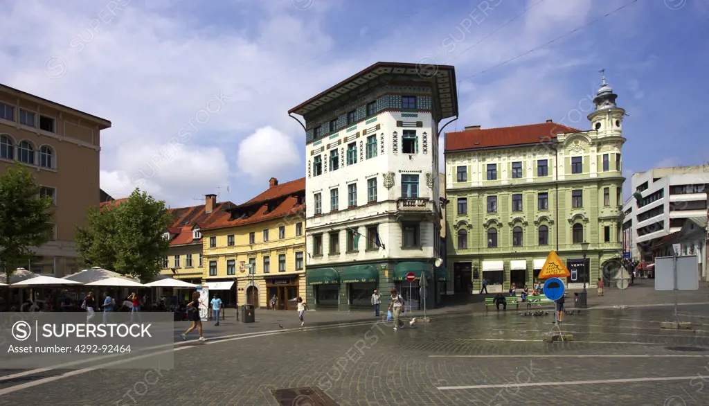 Slovenia, Ljubljana, Old Town, the square