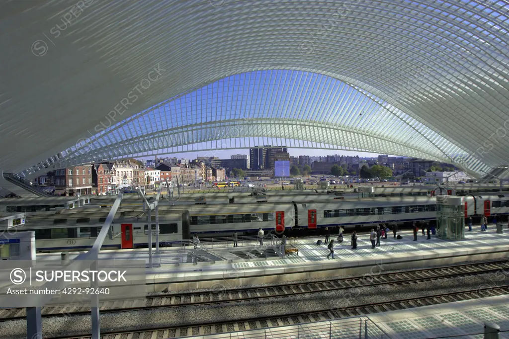 Belgiun, Liege, Guillemins Railway Station, Santiago Calatrava Architect