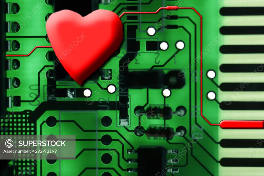 Circuit board with heart
