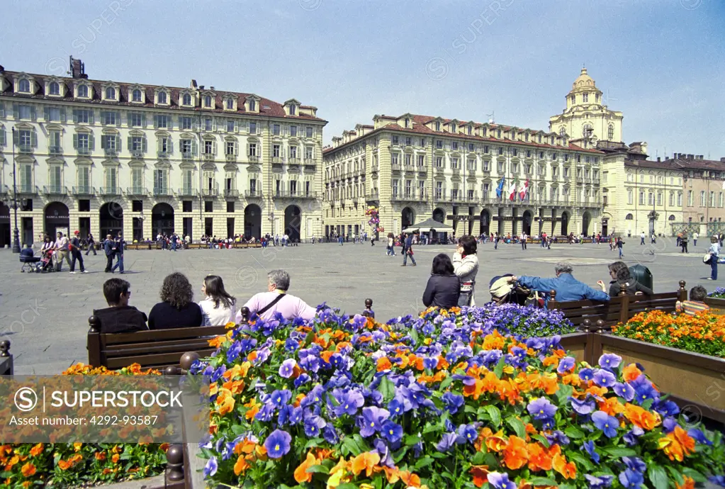 Italy, Piedmont, Turin, Castle Square.