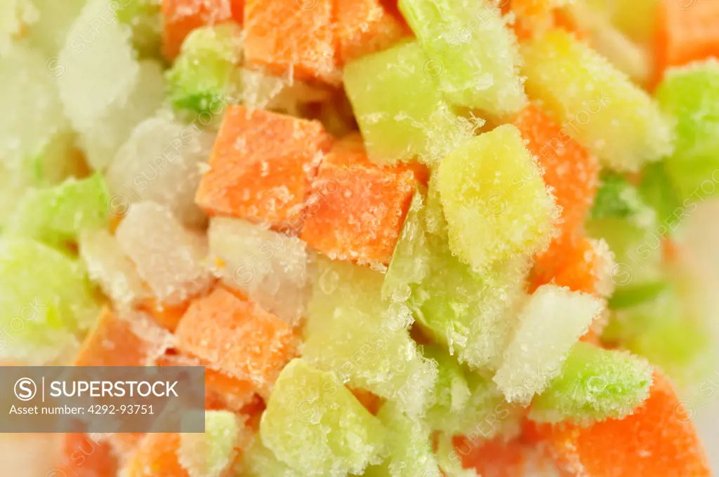 Frozen Mixed Vegetables, Carrot, Onion, Celery.
