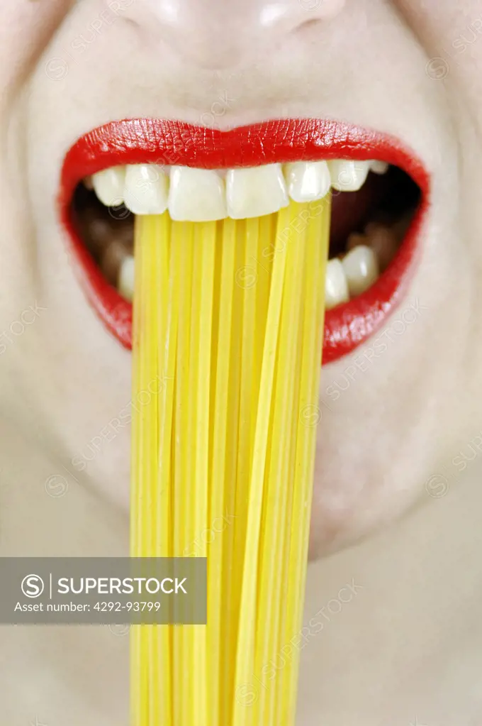 Woman Eating Pasta