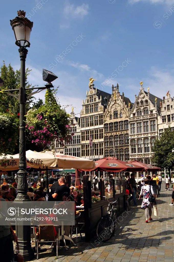 Belgium, Antwerp. Grote Markt, Cafe