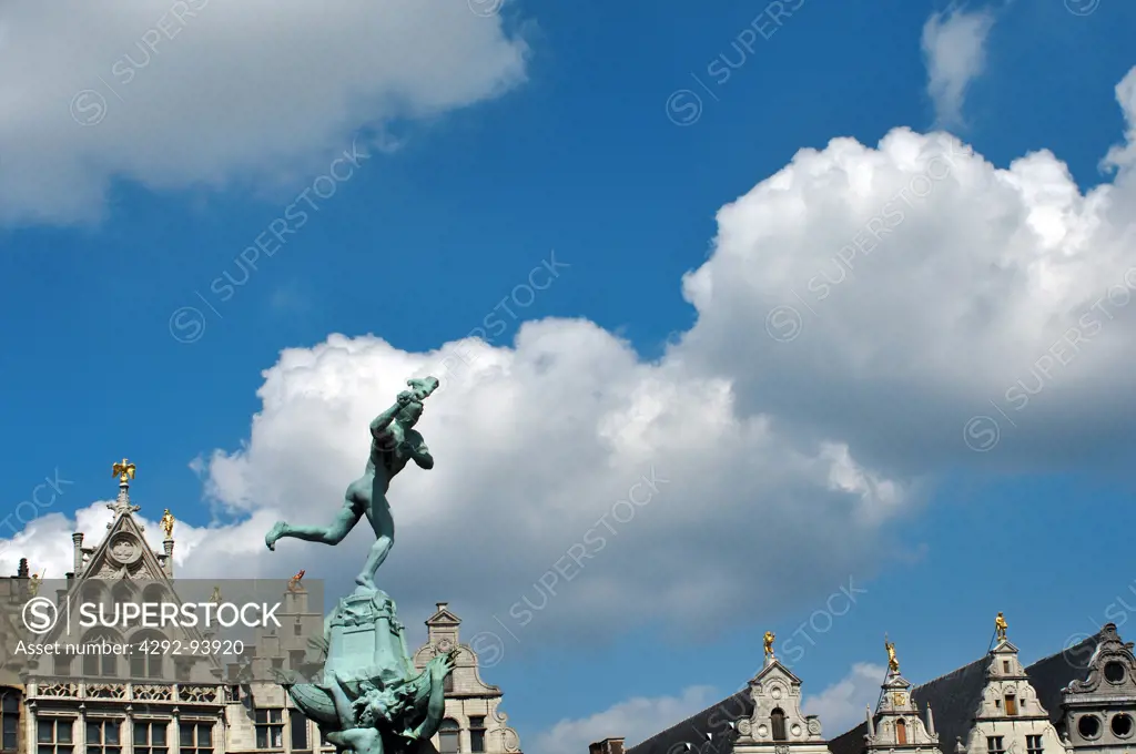 Belgium, flanders, Antwerp, Grote Markt, Brabo Fountain