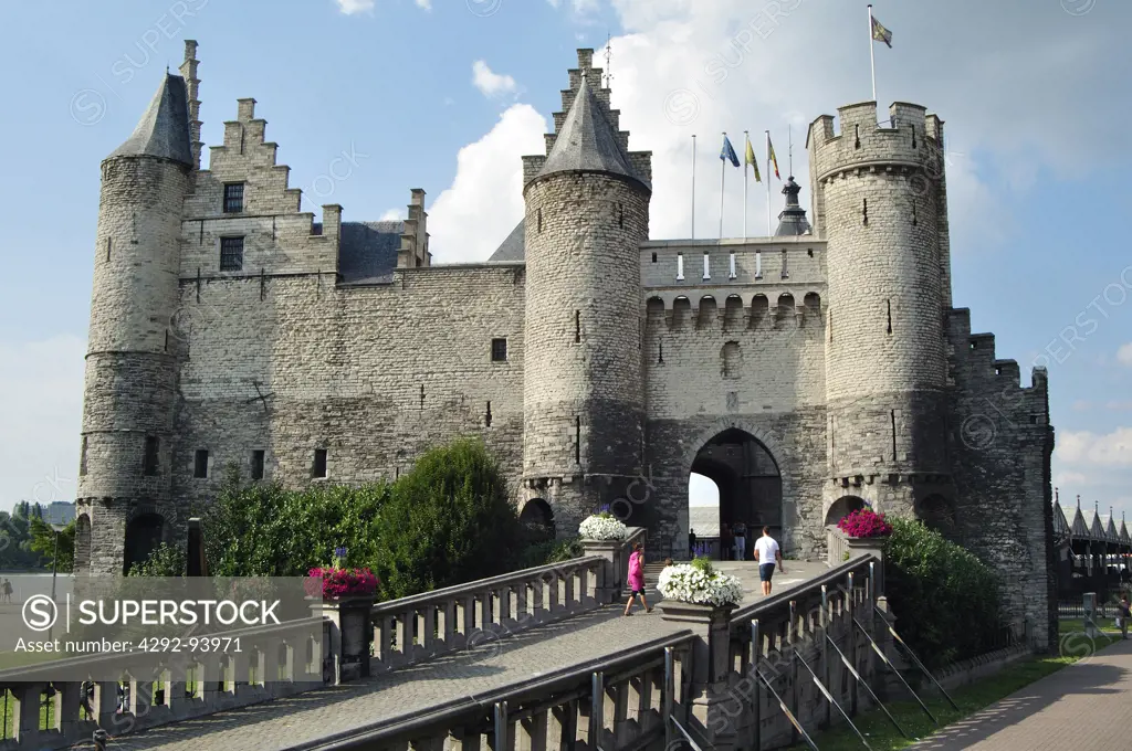 Belgium, Flanders, Antwerp, Het Steen Castle