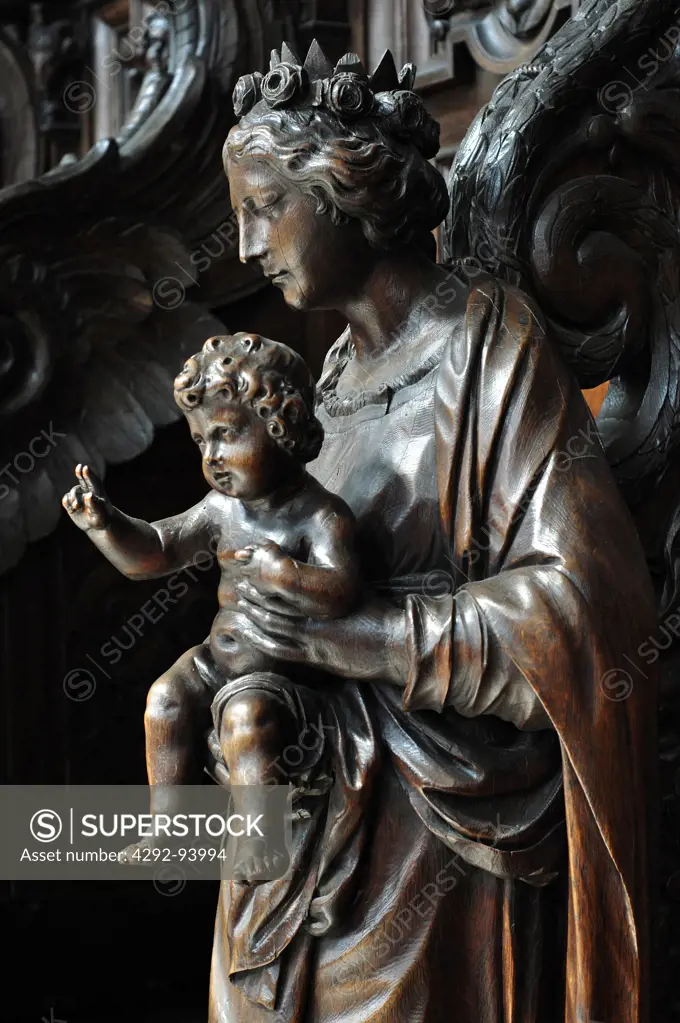 Belgium, Flanders, Antwerp, Sint Paulusker, St. Paul's Church, Our Lady with the Baby