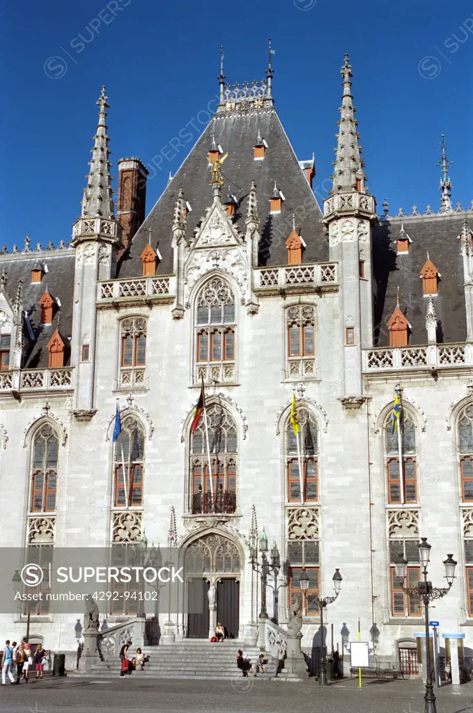 Belgium, Flanders,  Bruges, Market Square, Provincial Government Palace